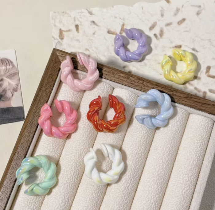 Сережки-каффи "Candy Glaze" (1 шт, колір в асортименті)