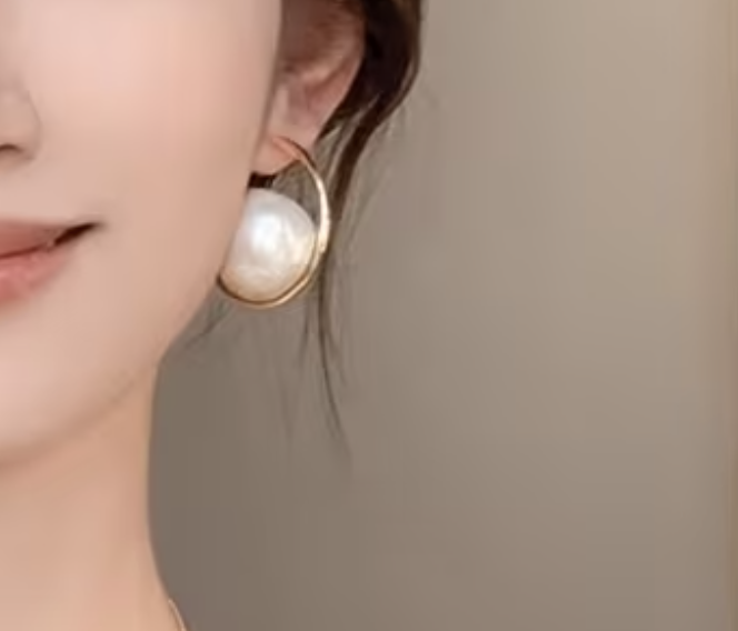 Сережки Tierra Luna “Big Pearl Gold”