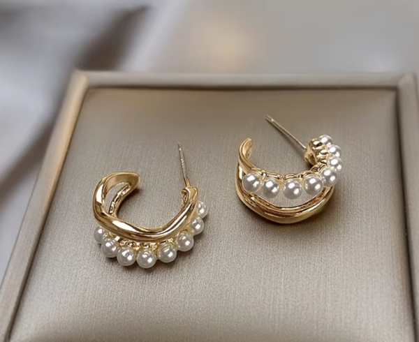 Сережки Tierra Luna "Gold Noble Pearl"