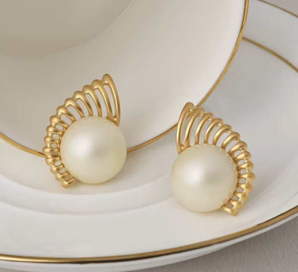 Сережки Tierra Luna "Gold Sunray Pearl"