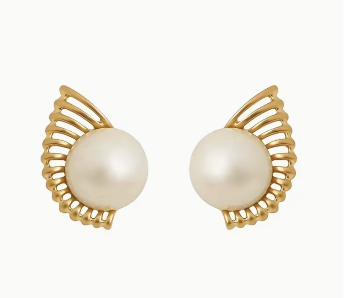 Сережки Tierra Luna "Gold Sunray Pearl"