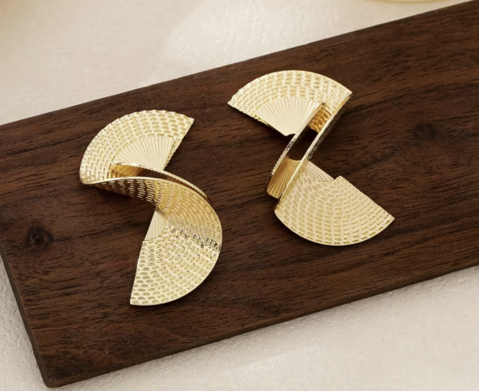 Сережки Tierra Luna “Gold Spiral Fan”